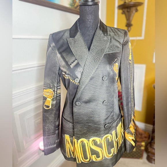 Moschino Couture Veste Noire Talle - Picture 1 of 11